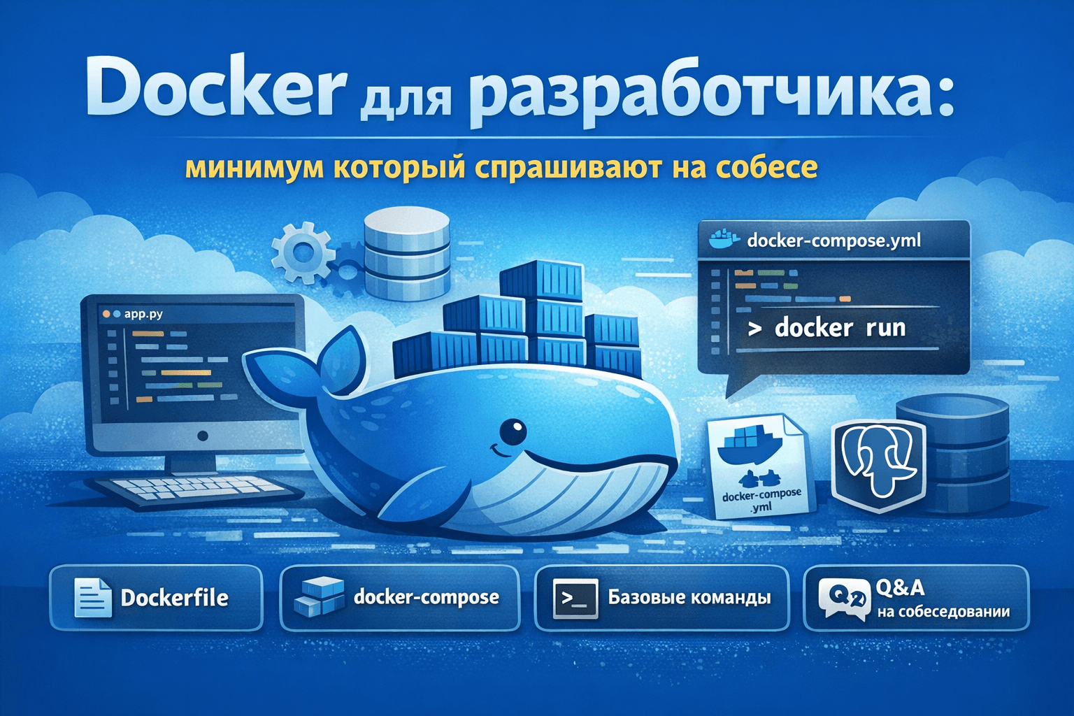 Docker для разработчика: минимум который спрашивают на собесе